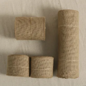 10M* 10CM Naturale, Pânză groasă de sac de Iută Panglică Cutie de Bomboane Roll