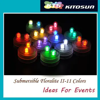 (12 piese/lot)11 Culori de Partid Centrala Decorative Mini led-uri Impermeabil în aer liber Lumini de partid