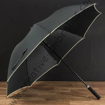 121cm cu diametrul de 2-3 persoane auto deschise din fibră de sticlă rezistentă la vânt baldachin anti-thunder sport în aer liber golf umbrelă comerciale umbrelă de soare