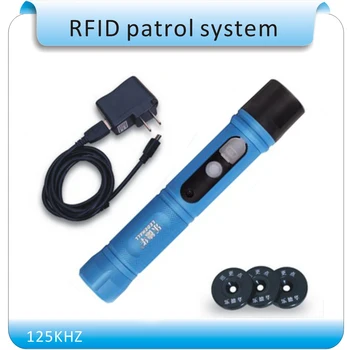 125KHZ rezistent la apa IP67 Rugger RFID Tur de Pază Sistemul de Patrulare, Patrula de Securitate Bagheta,Tur de Pază Dispozitiv cu lumina LED-uri +10 tag-uri