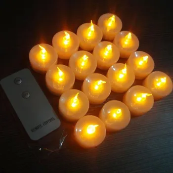 12pcs lumânări fără flacără Alimentat de la Baterie Operate de Ceai aprind Lumanari Cu Telecomanda,Telecomanda Led Lumanare Pentru Nunta