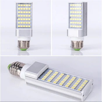 12W 60PCS 5050 LED E27/G24 12V/24V/36V 85-265Vac de porumb led lampă ,100LM/W 164mm Orizontală lampa pentru birou ,de perete de lumină, lampă de pandantiv