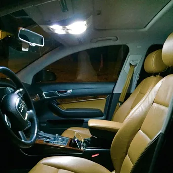 13pcs Alb Canbus LED Becuri Pachet de Interior Kit Pentru 2009 2010 Anii 2011-Jaguar XF Harta Dom Portbagaj Lampa plăcuței de Înmatriculare