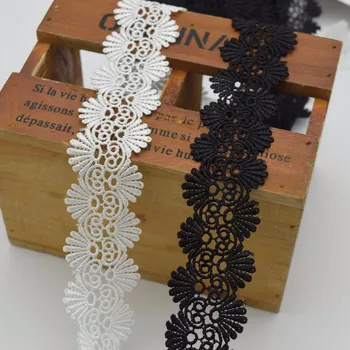 14.5 metri Venise Dantelă asieta nunta DIY artizanale de cusut alb și Negru de 4,5 cm, cu DOUA culori
