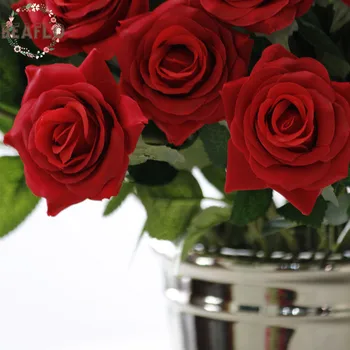 15 buc/lot Flori Artificiale Dragoste a Crescut de Pânză de Mătase lucrate Manual pentru Nuntă Petrecere Acasă Decorative