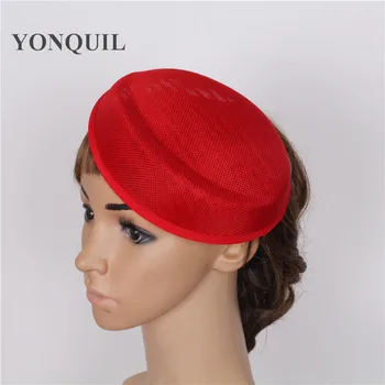 15colors 5psc/lot 16*19 CM femei Solide oval roșu companie Aeriană stewardesă capac imitație Sinamay Bază Fascinator Pălărie DIY Fascinator Baze