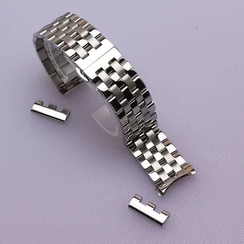 16mm 18mm 20mm 22mm 24mm Watchband Ceas Bandă de Oțel Inoxidabil Curea Încheietura Curea Bratara Argint cu capete curbate se potrivesc bărbați femei de ore