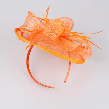 17 culoare fascinator accesorii de par sinamay de bază cu bucle bentițe elegant coctail articole pentru acoperirea capului bisericii caciulita rosie pălării de partid