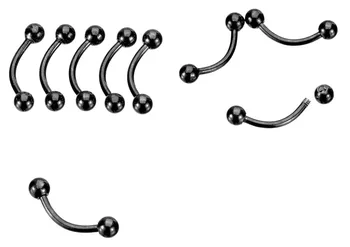 18pcs se amestecă 9 stiluri negru anodizat, de culoare roz oțel chirurgical micro corp bijuterii piercing spranceana buze bioflex limba circular ring