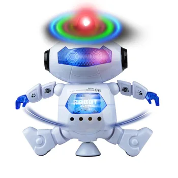 1buc Dans Robot Electronic de Mers pe jos Jucării Cu 360 de Rotație Inteligent de Muzică Ușoară Cadou Pentru Copii Astronaut Jucărie pentru Copil Cadou de Anul Nou
