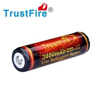 2 BUC acumulator TrustFire 3400mAh 3.7 V 18650 Baterie Reîncărcabilă de Mare Capacitate Li-ion, Litiu Baterie Protejat PCB pentru Lanterna