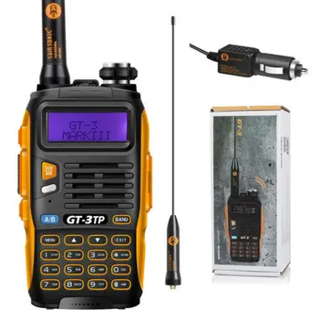 2 buc Baofeng GT-3TP MarkIII VHF/UHF Tri Putere Dual Band Sunca cu Rază Lungă Walkie Talkie Două fel de Radio cu 2x Boxe 1x Cablu FM
