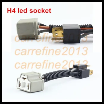 2 buc h4 9003 12v cu led-uri auto bec far h4 hb2 extensie soclu adaptor titularul h4 DRL cablu de extensie conector auto
