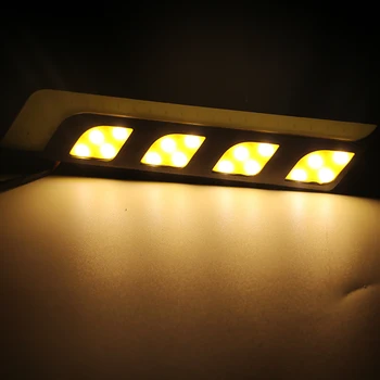 2 BUC LED-uri Auto DRL Lumini de Zi Auto de Semnalizare Lămpi semnalizatoare LED-uri Lumina de Zi Bar de Auto-styling Universal