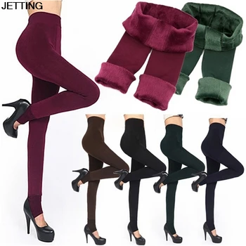 2016 iarna Tendință Femei Tricotat Jambiere Înaltă elastic îngroșa doamnei Jambiere cald pantaloni femei pantaloni skinny