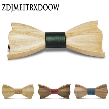 2016 Noutate tridimensional din Lemn Papion Pentru Barbati Plivitul Clasic din Lemn, Papion din Lemn 3D Handmade corbata Cravate din Lemn Gravata