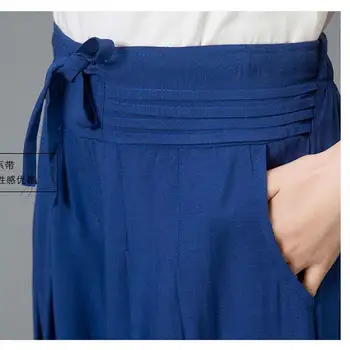 2016 Nouă Femei, plus dimensiune Pantaloni de bumbac Culotte Vara Pantaloni Largi Picior Solid în Vrac pantaloni casual CE247