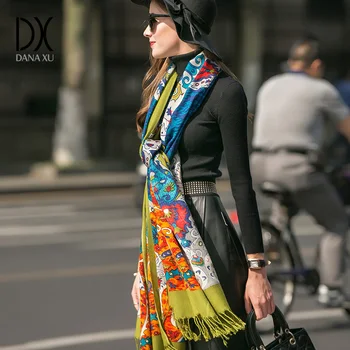 2017 Brand de Lux Esarfa Femei Moda Șal Eșarfe și Șaluri Mari Musulmane Hijab Pătură Carouri Eșarfă de Lână Eșarfă Fata Scut