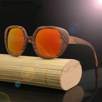 2017 Brand Designer de Lemn Zebra ochelari de Soare Pentru Bărbați și Femei Supradimensionat Polarizat ochelari de Soare