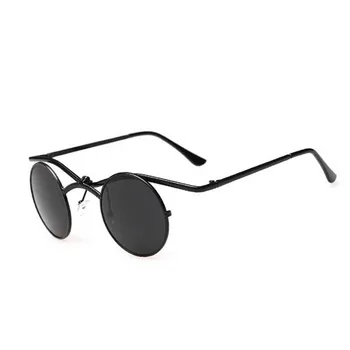 2017 Epocă Gotică Steampunk ochelari de Soare Barbati Femei Acoperire Oglindă ochelari de Soare Retro Cercul Rotund ochelari de Soare de sex masculin Oculos De Sol