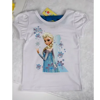 2017 Haine Fete Elsa Rochie de Printesa pentru Copii Set Haine Copii T-shirt, Blaturi Stratificat fusta de Balet de Fuste Partid Rochie de Vară Noi