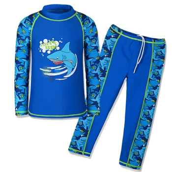 2017 Maneca Lunga Rash Guards Băieți Costume de baie 2 buc Set UPF50+ UV Fete Haine de protecție solară pentru Copii de Baie Costum de baie pentru 3-12Y Copii
