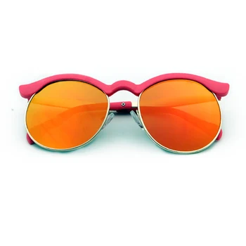 2017 NOU Brand Designer de acoperire copii ochelari de soare Rotund Rece Vara Fete/Băieți UV400 Gafas Copii Oculos de sol N808
