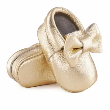2017 Nou născut din Piele pentru copii pantofi copii Mocasini Moi Moccs copii fata de Nou-nascut bowknot prima walker Copil adidas