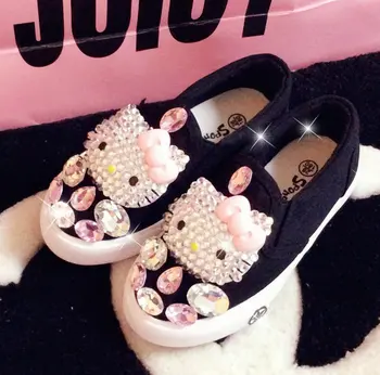 2017 pantofi de panza pentru Copii de primavara toamna fete diamant printesa pantofi pentru copii pantofi casual elevii de moda părinte-copil pantofi