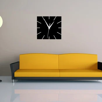 2017 real de vanzare ceas de perete acril oglindă mare 3d autocolante decorative ceasuri reloj de pared horloge murale living cuarț