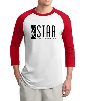 2017 vara fierbinte de vânzare tricou barbati STAR S. T. A. R. labs maneca trei sferturi t shirt barbati din bumbac moda brannd raglan bărbați t-shirt