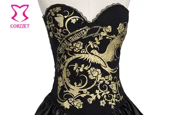 2017Gold Phoenix Corset Sexy Dress Gotic Victorian Steampunk Îmbrăcăminte Pentru Femei Burlesque Rochii Si Corsete și Bustiers Overbust