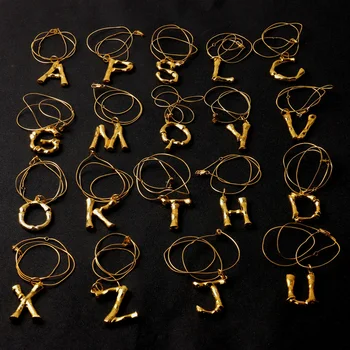 2018 new sosire lux exagerat de metal scrisoare colier moda temperament lava alfabetul colier 278