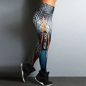 2018 Noi, Fagure De Miere Scrisoarea Imprimate Femei Fitness Jambiere Slab De Mare Talie Elastic Push-Up Legging Pantaloni De Antrenament Leggins
