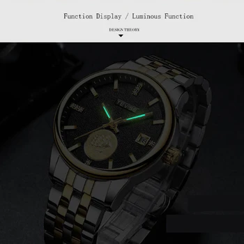 2018 Noi TEVISE Brand Bărbați Ceasuri Mecanice de Lux Luminos Ceas Automată de sex Masculin Ceas de Afaceri Ceasuri Relogio Masculino
