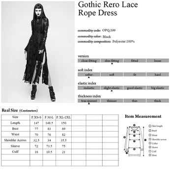 2018 Punk Rave Nou Gothic Retro Dantelă Coarda dantelă ochiurilor Rochie Sexy haine Gotic OPQ200