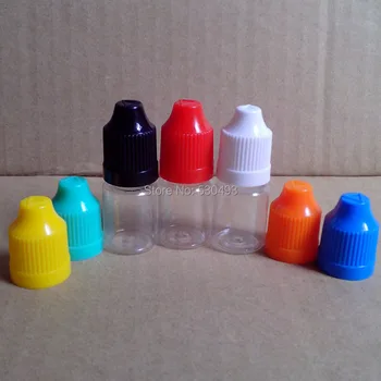 20buc 5ml Clar Dropper Sticla PET Greu Sticle de Plastic Cu Capac cu protecție pentru copii Și Lung Sfat Pentru Ochi Picătură Sticla de e-Lichid
