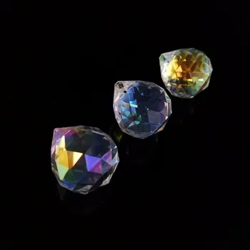 20pieces 20mm AB Cristal Fatetate Mingea Candelabru de Sticlă Prisma Pandantiv Parte Pentru Candelabru Feng Shui Mingea