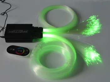 20w RGB LED Fibra 0ptic Tavan Kit de Lumina cu două capete de export fibra optica 0.75 mm(200pcs*2m)+1.5 mm(50buc*2m) DIY lumini