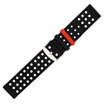 22mm Cauciuc Siliconic Watchband pentru LG G Watch W100 / R W110 / Urbane W150 Rășină Curea Curea de Încheietura mâinii Buclă Brățară Bărbați Femei Gri