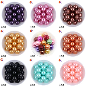 23MM Design Simplu Moda 70pcs/lot Alege Culori Acrilice ABS Perla Șirag de mărgele Indesata Fals Perla Șirag de mărgele Pentru Copii Bijuterii lucrate Manual Face