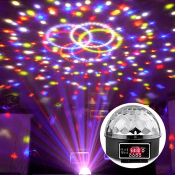 24W Sunet de Control Lumina de Scena 8 Culori 110-220V 14+3 Moduri de LED Crystal Magic Ball Lampa Disco DMX Lumina Laser Petrecere de Nunta Lampa