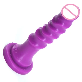 25*4.5 cm imens vibrator anal plug coada anal margele vibrator realist penisului penis mare stimulator clitoris brunete adulți pentru femei
