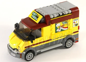 261pcs Oraș Mare Vehicule Pizza Van Model Blocuri 10648 Asambla Camion de Cărămizi Copii Jucarii Copii Compatibile Cu Lego