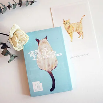 30 buc/lot de Desene animate pisica pisica Drăguț carte poștală peisaj felicitare felicitare de crăciun felicitare mesaj de carduri cadou