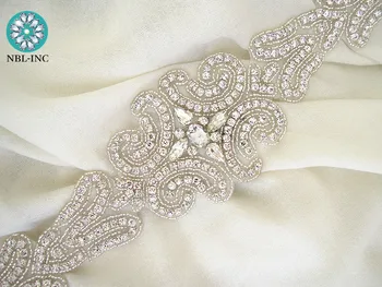 (30 de BUCĂȚI) cristal de mireasa cu margele stras cercevea aplicatiile pentru nunta rochie de seara de fier pe WDD0043