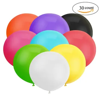 30pc 18 Inch Mare Rotund Baloane Asortate Latex, Baloane Jumbo, Baloane pentru sedinta Foto/Ziua/Nunta/Decoratiuni Festival