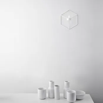 3D Suport Lumanare Geometrice Sfeșnic de Metal Tranșee Mici Tealight Perete Acasă Decor Minimalist Design Interior