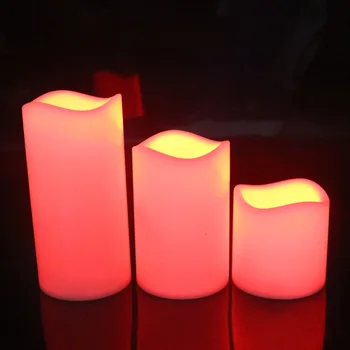 3pcs/Set fără flacără Lumanare LED Lampă de Control de la Distanță Lumanare LED Operat Colorate ChangeNight Lumini Petrecere de Nunta de Decorare