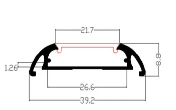 5-15 piese TS69 profil de aluminiu pentru benzi led, benzi cu led-uri de pana la 26mm aluminiu canal de locuințe